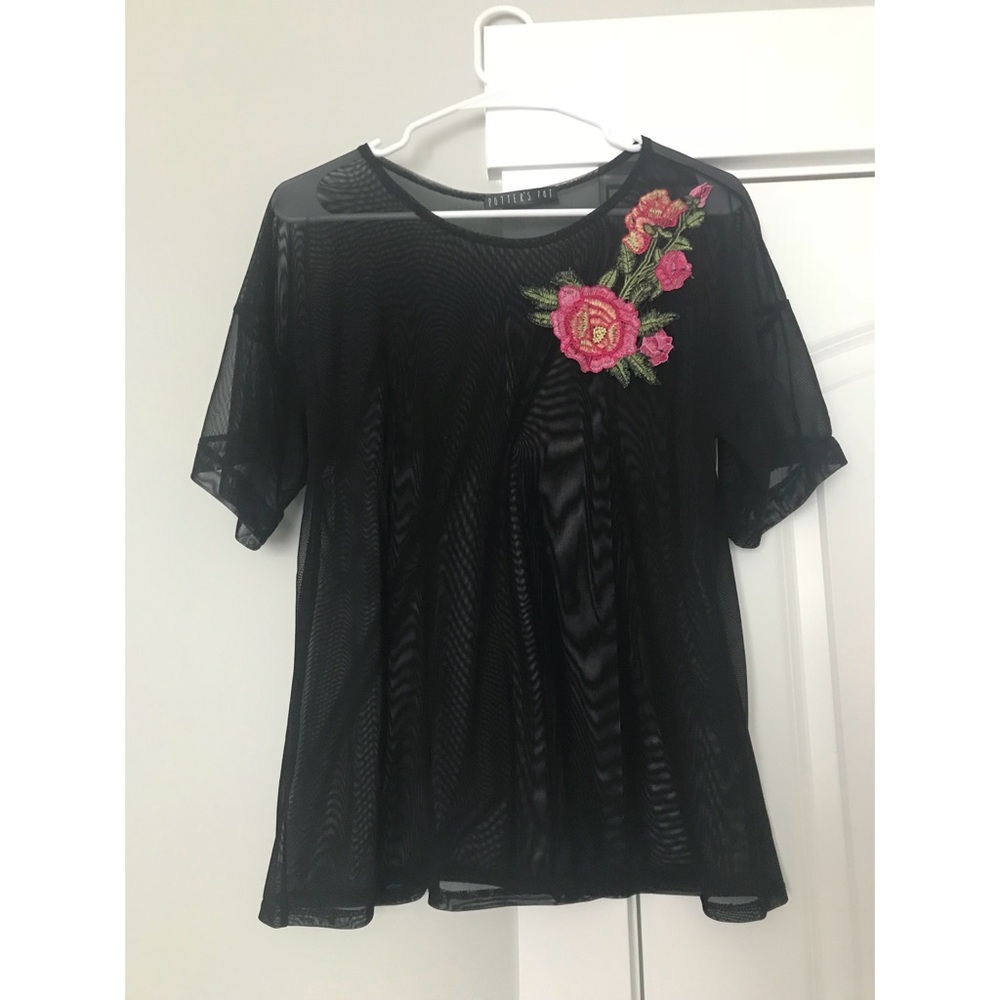 Sheer Black Top